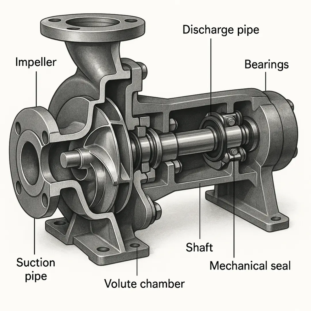 Centrifugal Process Pump Cross Sectional Drawing Centrifugal Process Pump Cross Sectional Drawing